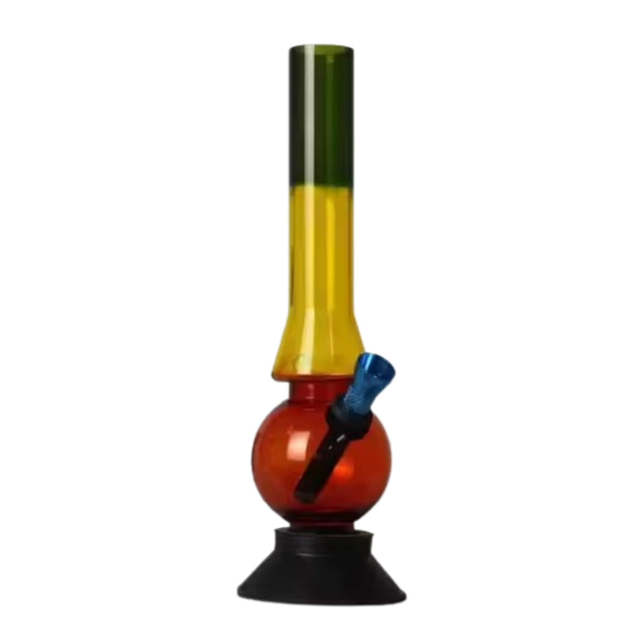 Acrylic Mini Water Bong – 8 Inch (Rasta Edition)