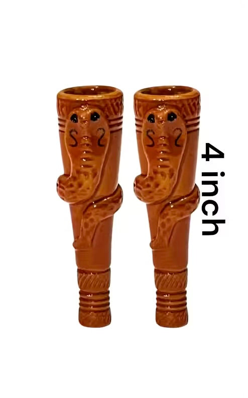 Pure handcrafted terracotta clay chillam combo