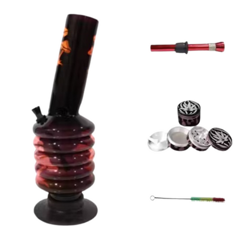 Acrylic Bong 12 Inch Combo – Mushroom Design