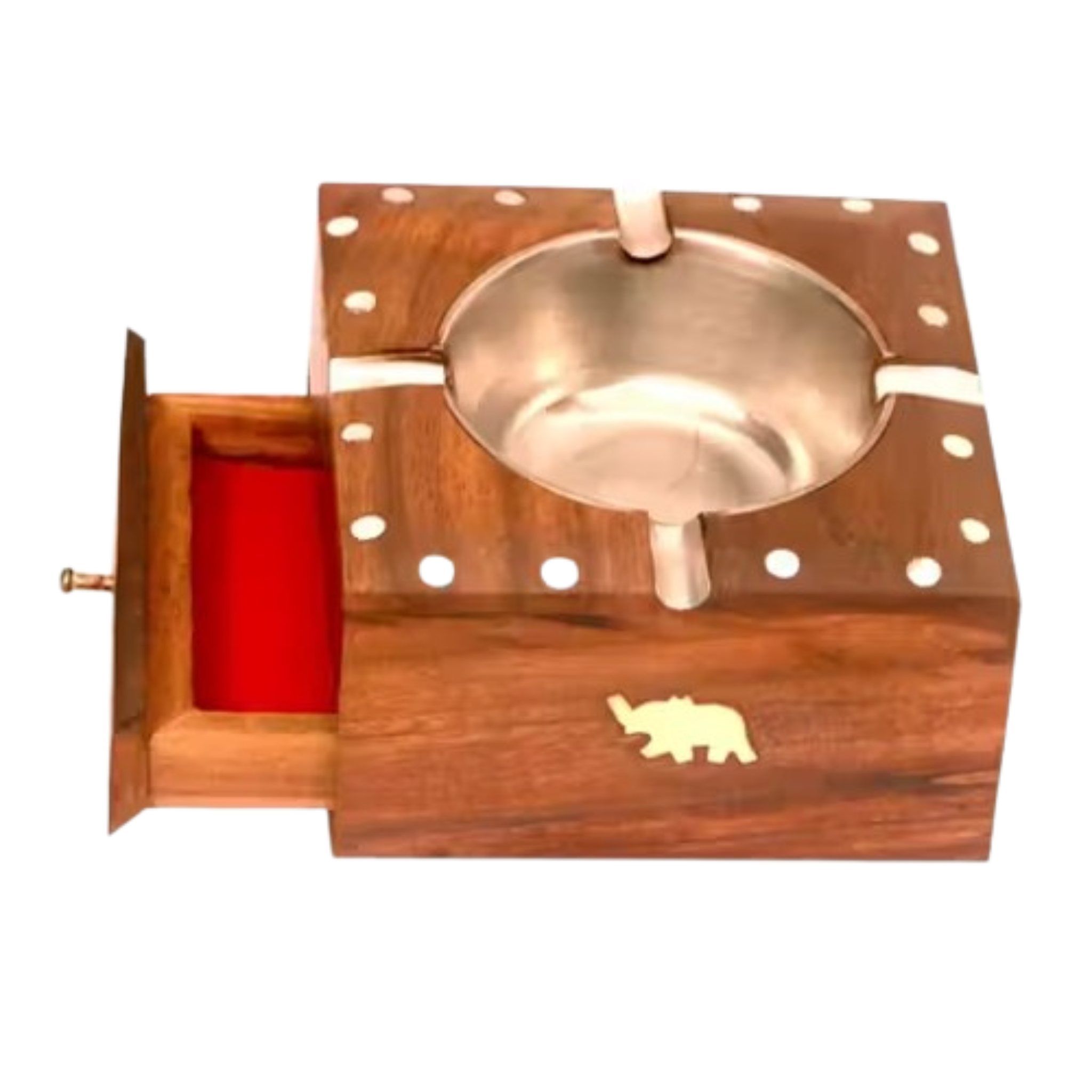 Wooden Ash Tray with Drawer
