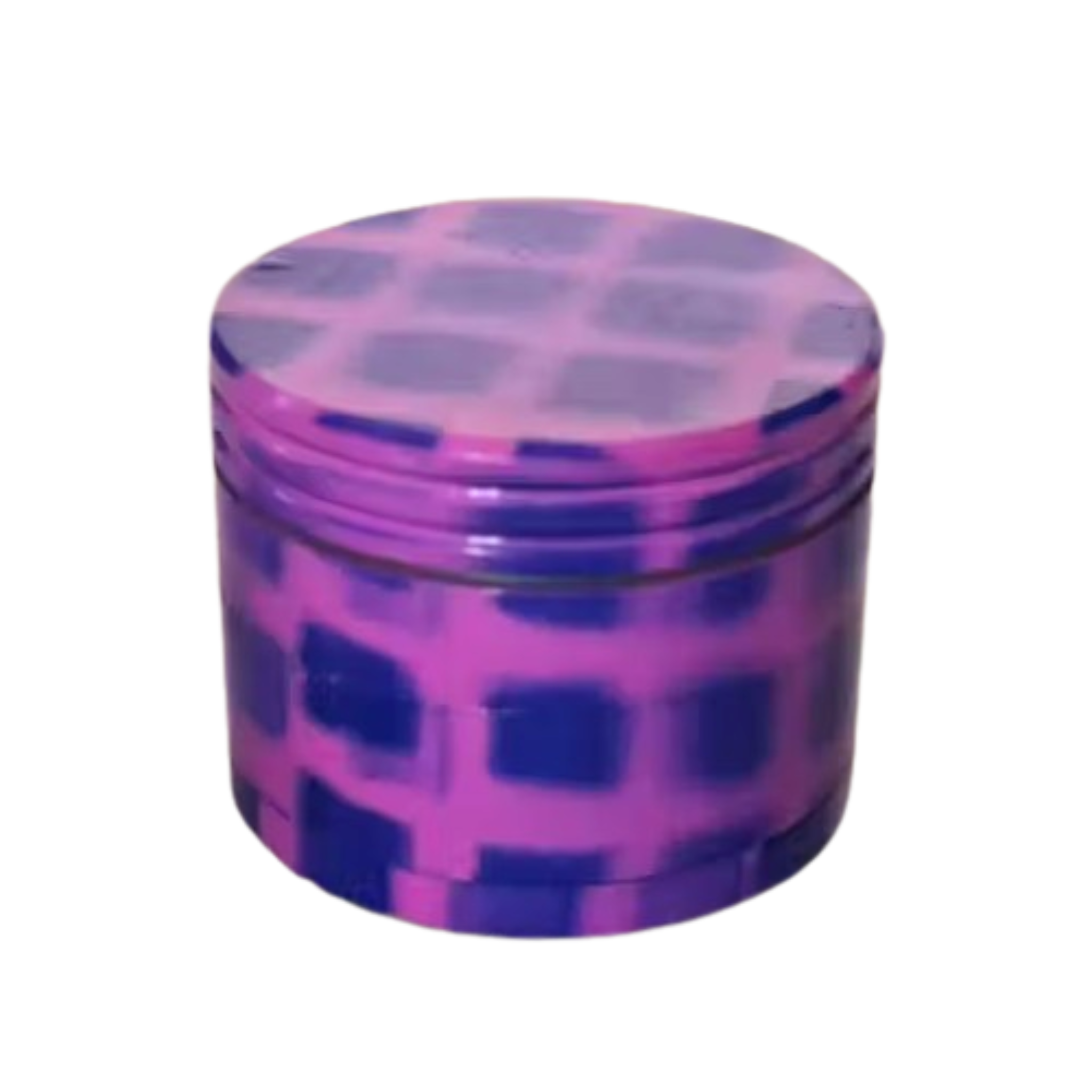 Purple Blue Checkered Metallic Grinder