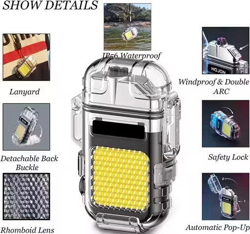 Electric Arc Lighter with flashlight