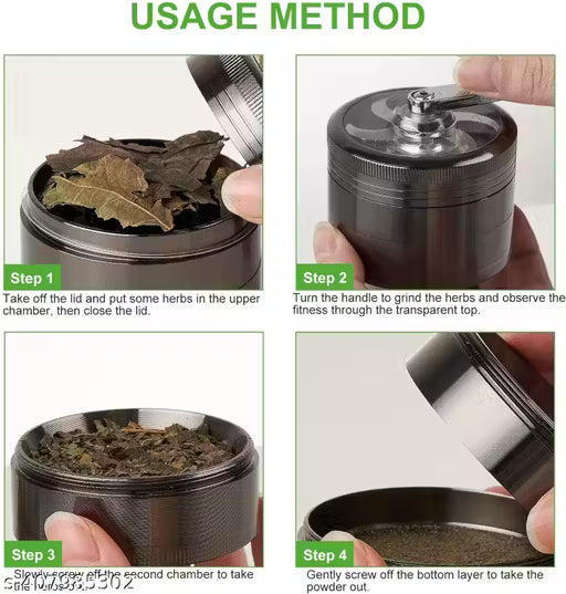 Sleek Metallic Herb Crusher